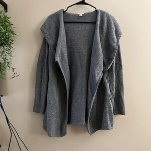 LL Bean Women’s Grey Wool Cashmere Open Cardigan Sweater (Size XS)